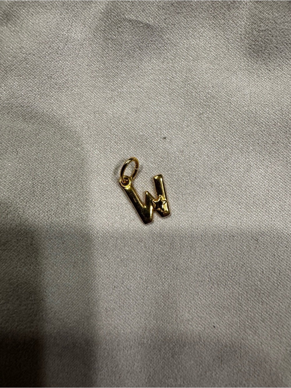 HART Hagerty Gold Letter 'W' Initial Pendant Charm
